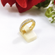 แหวนทองล้อมเพชร แหวนพลอย แหวนเพชร เสริมบารมี ใส่ออกงานได้ ทำจากทองเหลือง เรียบหรู ใส่ได้ทุกโอกาส รูปถ่ายจากสินค้าจริง