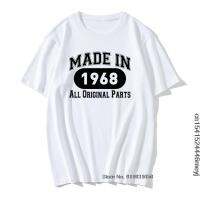 Made In 1968 53 Years Old Gift T-Shirt Mens Short Sleeves Oversized Streetwear Hip Hop Design Printed Daddy Anniversary T Shirts