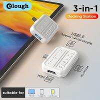 Elough USB ฮับ Type C เป็น HDMI USB3.0 PD 60W R อะแดปเตอร์เครื่องแยกอเนกประสงค์ Dock สำหรับ Artphone แล็ปท็อปคอมพิวเตอร์พีซี