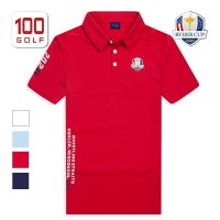 RyderCup เสื้อยืดแขนสั้นผู้ชายกางเกงเล่นกอล์ฟถ้วย Ryder,เสื้อยืดกีฬาแขนสั้นแบบยืดหยุ่นเสื้อโปโลแบบยืดได้แห้งเร็วสำหรับฤดูร้อน