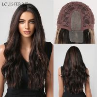 Long Wavy Red Brown Mixed Black Wigs for Women Natural Hairline Lace Wigs Middle Part Curly Hair Daily Cosplay Heat Resistant [ Hot sell ] ea1voy