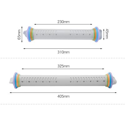 Adjustable Rolling Pins Silicone PP ABS Food Grade Material For Cake Pizza Pastry Baking For Kitchen Tools