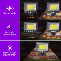 120 LED Solar Powered Light Outdoors PIR Motion Sensor Sunlight Waterproof Wall Garden Decor Emergency Street Security Lamp