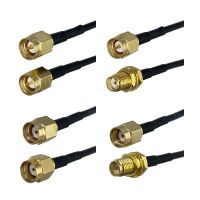 RG174 SMA RP SMA to SMA RP SMA Male Female Nut Straight Right Angle Connector RF Coaxial Jumper Pigtail Cable 4inch 10FT