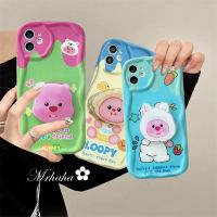 เคส MrHaha สำหรับ iPhone 15 14 13 12 11 Pro Max X XR Xs Max 8 7 6S Plus SE 2020เคสลายการ์ตูนน่ารักพร้อมขายึด3D เคสโทรศัพท์ปิดขอบโค้งมนฝาครอบป้องกันนิ่ม TPU