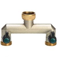 Spare Parts 2 Path Valve For Garden Kitchen Tap  Brass Water Distributor Twice With A Ball Tap  European Standard Inside Plumbing Valves