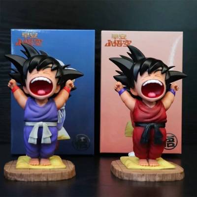 โมเดลฟิกเกอร์ อนิเมะ Dragon Ball Q Yawning Son Goku น่ารัก คุณภาพสูง ของเล่นสําหรับเด็ก