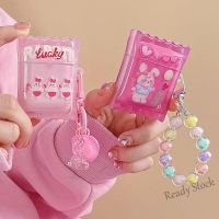 【hot sale】 ☃ C02 Clear Candy Sweet Package Rabbit Earphone Case For AirPods 1/2 3 Headset Bag with Bracelet Protective Cover for AirPods Pro 2