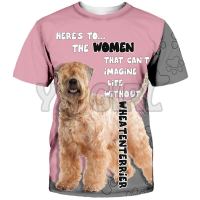 2023 new arrive- xzx180305   Wheaten Terrier 3D All Over Printed T Shirts Funny Dog Tee Tops shirts Unisex