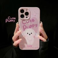 Pink puppy drop proof phone case tpu silicone for apple iphone 11 12 13 14 pro max