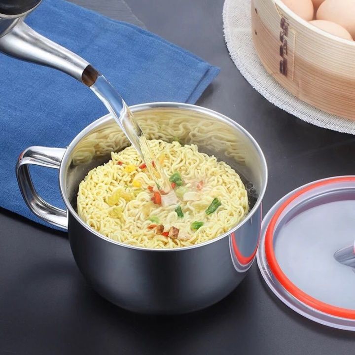 Stainless Steel Instant Noodle Bowl Double-layer Student Canteen