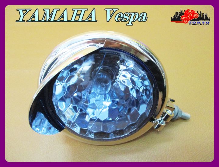 vespa-yamaha-headlamp-blue-set-accessories-จานฉาย-ไฟหน้า-ไฟแต่ง-สีฟ้า-ไฟแต่งเวสป้า-ไฟแต่งยามาฮ่า-ชุบโครเมี่ยม-สินค้าคุณภาพดี