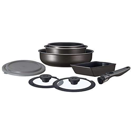 Iris ohyama pot and frying pan set with removable handle, 9-piece set, ih - ảnh sản phẩm 1