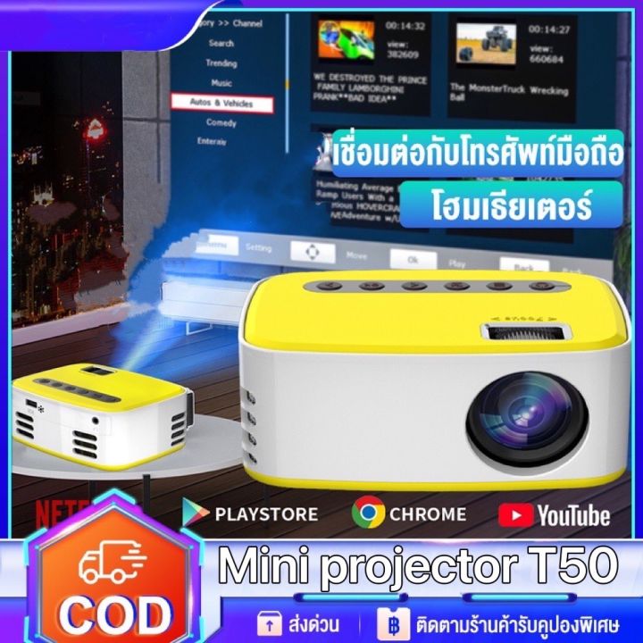 mini-โปรเจคเตอร์-ส่งจากกรุงเทพ-มินิโปรเจคเตอร์-แบบพกพา-1080p-4k-rigal-projector-มินิโปรเจคเตอร์-สมาร์ทโปร-การเชื่อมต่อโทรศัพท์-เชื่อมต่อมือถือได้