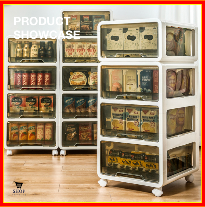 3/4/5 Layer High Quality Modern Storage Box Trolley Moveable Storage