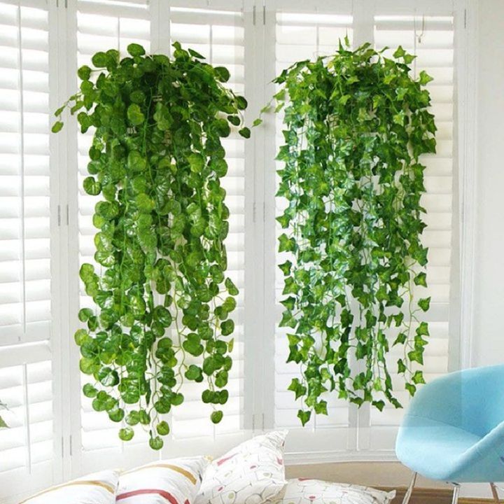 Artificial Flowers Plastic Fake Foliage Ivy Leaf Decorations for ...