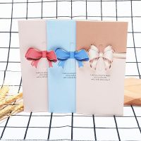 5pcs Cute Bowknot Greeting Cards 3D Bow Design Party Invitation Cards Birthday Valentine 39;s Day Handwritten Blessing Cards