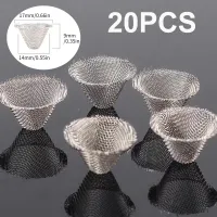 【YF】 20PCS Dry pipe metal filter V-mesh accessories combustion supporting screen stainless steel Mini Smoking Pipe