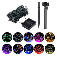 Led Solar Fairy Lights Outdoor Waterproof Street Garland Houses Christmas Party Garden Decorations String Light Strip