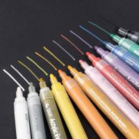 1Pc Acrylic Paint Art Marker Pen Water-based Pigment Ink Marker Pens for Rock Glass Porcelain Mug Wood Fabric Painting Doodling Highlighters Markers