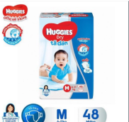 XÃ KHO TÃ GIÃM GIÁ  TÃ DÁN HUGGIES SIZE M 48 MIẾNG + TẶNG 8 MIÊNG TRONG