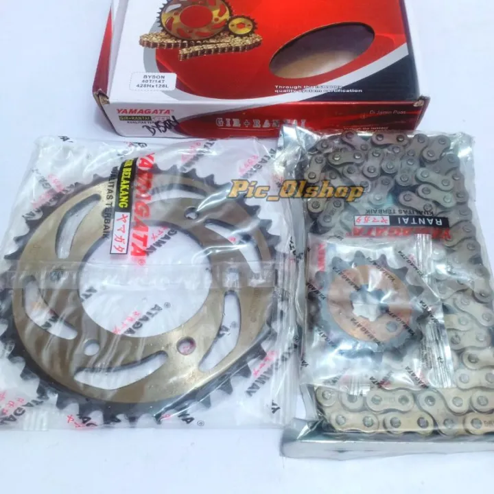 Gear Set Yamaha BYSON Gir Paket Original YAMAGATA 40T 14T 428Hx128L