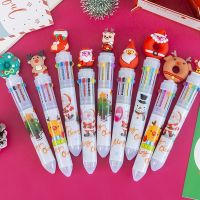 ?ปากกาคริสมาสต์? ปากกาลูกลื่นพลาสติกลายการ์ตูนคริสต์มาส 10 สี cristmas ซานต้า Santa  ของแจกปีใหม่ ของขวัญ ปากกาคริสมาสต์