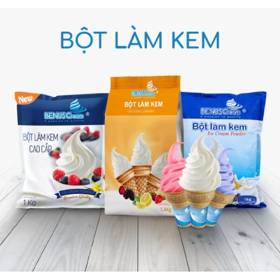 Bột làm kem tươi benuscream các vị cao cấp - túi1kg - ảnh sản phẩm 2