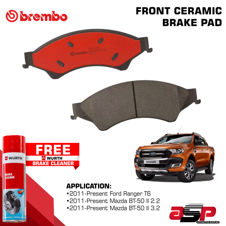 Front Brake Pads for 2011 Present Ford Ranger T6 Brembo Ceramic