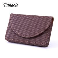 Taihaole Men Credit Card Holder Leather Purse for Cards Case Wallet for Credit ID Bank Card Holder Women Cardholder and Coins Card Holders