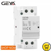 GEYA 2P 63A 40A 2NO รถ Atau 2NC Kontaktor Modular ราง DIN Modular ติดตั้ง AC220V 230V Otomatis