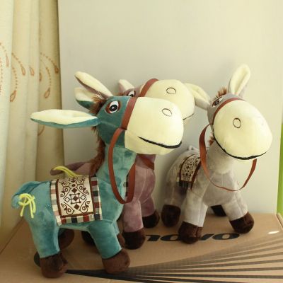 25ซม. จำลอง Donkey Plush ของเล่นสัตว์น่ารักตุ๊กตาตุ๊กตา Kawaii เด็กวันเกิดของขวัญเด็ก Fluffy ของเล่น Dropshipping