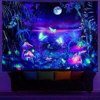 Fluorescent Tapestry UV Blue Twelve Conslation Tapestry Background Fabric Bedroom Hanging Cloth