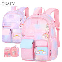 TOP☆OKADY Student schoolbag refrigerator side opening cute princess lightweight decompression childrens backpack