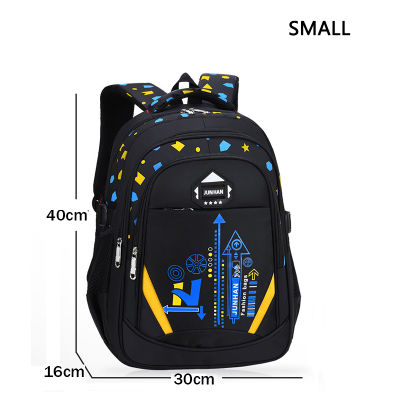 Kids School Bags For Boys Backpack Waterproof Nylon Bookbags Large Capacity Children Schoolbag 6- 12 Years