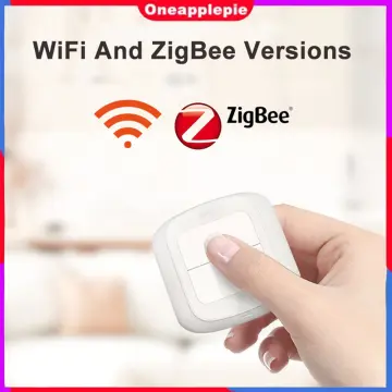 Tuya WiFi/ZigBee 2 Gang Wireless 6 Scene Switch Push Button Controller  Battery Powered Automation Scenario For Tuya Smart Devices