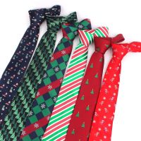 Christmas Tie For Men Women Skinny Jacquard Neck Tie For Party Business Casual Fashion Neckties Classic Suits Neck Ties For Gift