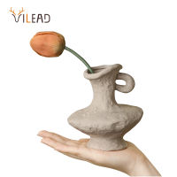 VILEAD Simple Ceramic Vase Dried Flower Container Art Plant Pot Home Decor Nordic Pot-Shaped Crafts Desktop Decoration Ornaments