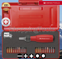 PB Swiss Tools ไขควงชุด *Premium Box Set รุ่น PB 8510.R-30 SET ด้ามฟรี Ratchet ปรับล็อคซ้ายขวา พร้อมดอกไขควง 20 ดอก