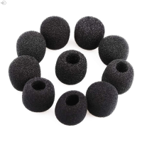 Cjing 10pcs ไมโครโฟนกระจกบังลมฟองน้ำฝาครอบหูฟัง MIC Foam COVER ฝาครอบป้องกันสำหรับคอห่านประชุม MIC