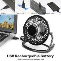 USB Rotation Silent Desk Cooler for Laptop Notebook Desktop Ofiice Cooling 4 Blades Rotatable Fans