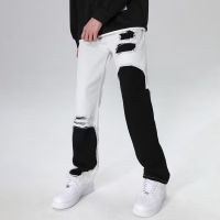 Factory Outlet American Retro Personalized Porn Jeans MenS High Street Dark Niche Couple Straight Pants Long