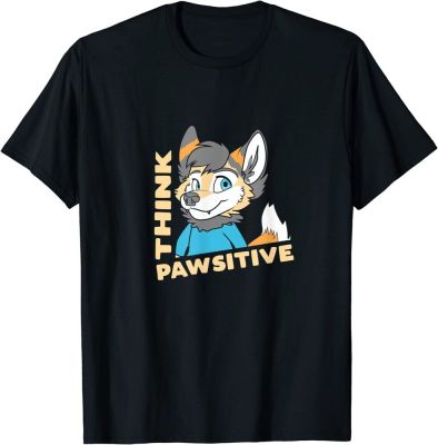 Think Pawsitive - Funny Furry Fandom T-shirt