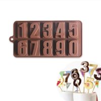 Silicone Numbers Chocolate Mold Cookies Cold 3D Digital Shape Fondant Cake Baking Jelly Candy Pastry DIY Decorating Tools Bread  Cake Cookie Accessori