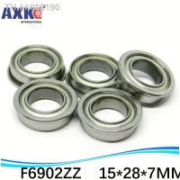 ▲❧▦ F6902 F6902-ZZ F6902ZZ F6902-2Z F6902Z zz z 2z Flange Flanged Deep Groove Ball Bearings 15 x 28 x 7mm High Quality