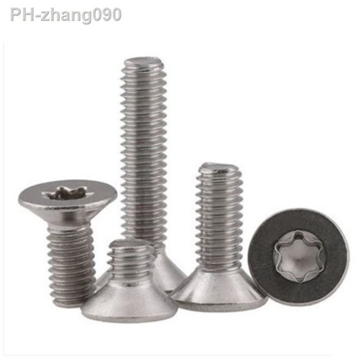 2-100pcs-six-lobe-torx-flat-countersunk-head-screw-six-lobe-bolt-stainless-steel-m1-4-m1-6-m2-m2-5-m3-m4-m5-m6-m8-m10-m12