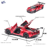 โมเดลไฟของเล่นที่มีเสียงจำลองของ SKDK 1:32 Gt ดึงกลับรถรถโลหะผสมสำหรับเป็นของขวัญเด็ก