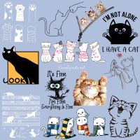 Cat Cartoon Kawaii Patch Patches for Clothing Heat Transfer Stickers for Cloth Parches Termoadesivos Para Ropa Thermal Transfer Wall Stickers Decals