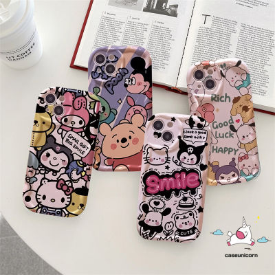 เคสสำหรับ Vivo Y16 Y02 Y22 Y36 Y91 Y11 Y35 Y15s Y17 Y20 Y12 Y22s Y33s Y20s Y15 Y21 Y15A Y51 Y21s Y12s ขอบโค้งงอ Y20i ลายน่ารัก Kulomi Hello Kitty