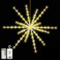 LED String Lights Hanging Starburst Lamp Christmas Garland Festival Decor Remote Twinkle Lights DIY Firework Fairy Lights NEW